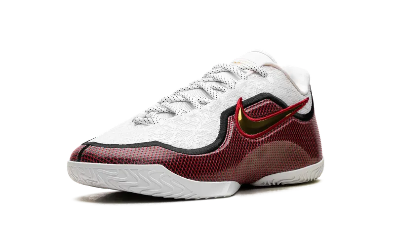 Nike LeBron 23 Grand Opening “White Metallic Gold University Red Black (Solid Outsole)” (IB9563-100)