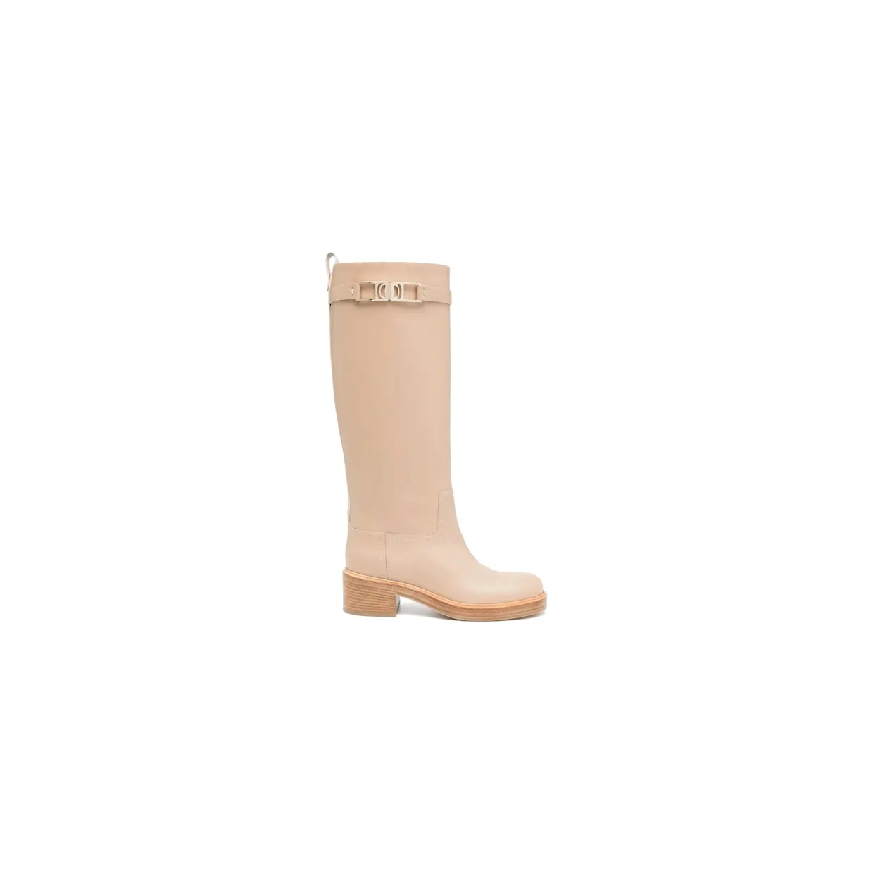 Ferragamo Ornament Square Gancini Boots Beige Khaki (01C904750682)