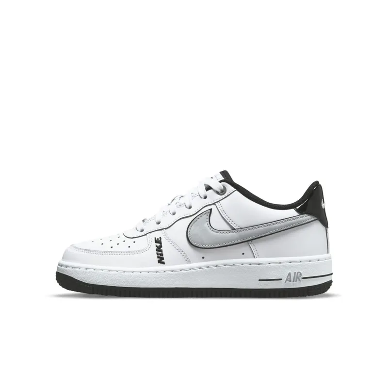 Nike Air Force 1 Low LV8 White Wolf Grey Black (GS) (DO3809-101)