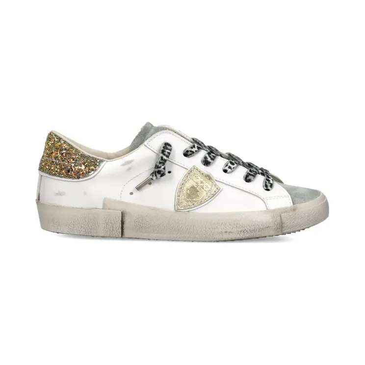 Philippe Model Paris Prsx low-top met glitter “White” (PRLDVG07)