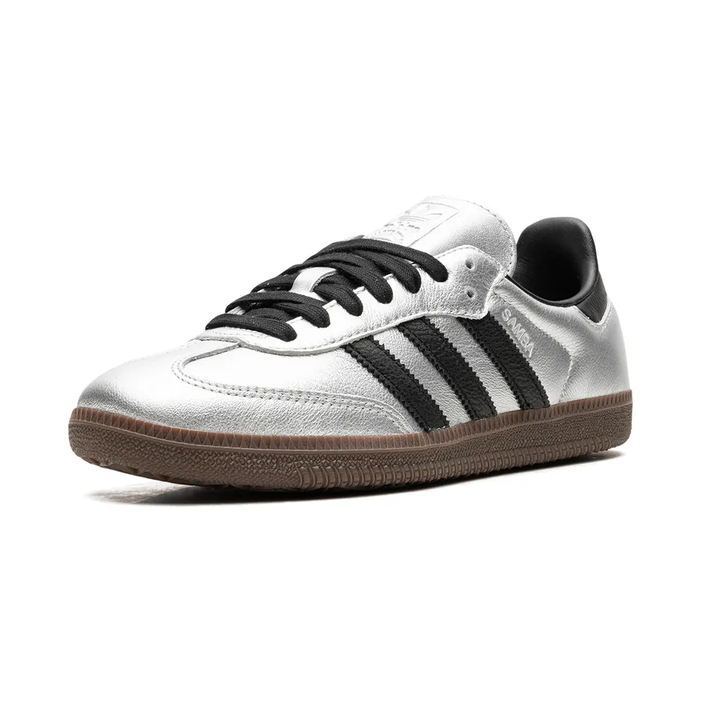 Adidas Samba OG “Silver Metallic Black Gum” (JI4218)