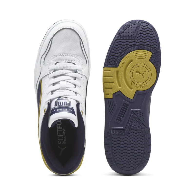 Puma Rebound Retro “Puma White / Deep Plum / Dazzling Yellow” (400197_17)
