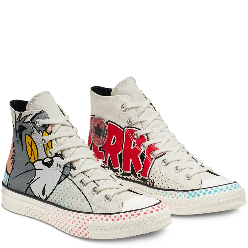 Converse Chuck Taylor All-Star 70s Hi Tom and Jerry Egret/Red-Black (165734C)