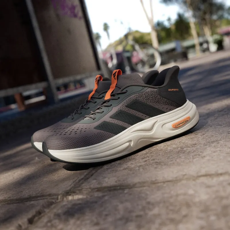 Adidas CLOUDFOAM CUXXION RAPIDFIT Shoes Charcoal / Carbon / Lucid Orange (JS2280)