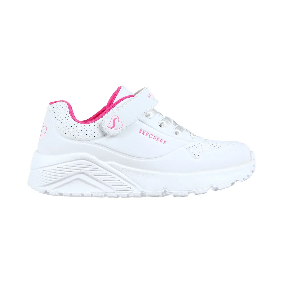 Skechers Uno Lite Sneaker White/Heet Pink