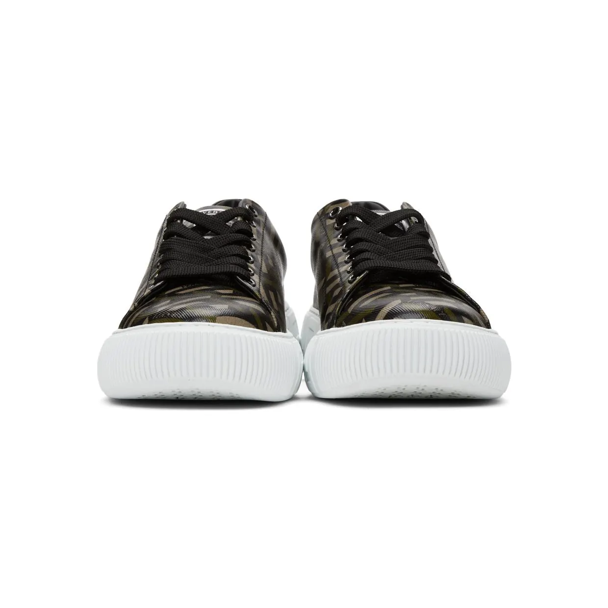 Versace Black & Grey ‘La Greca’ Low-Top Sneakers (DSU8404 1A01726) (2)