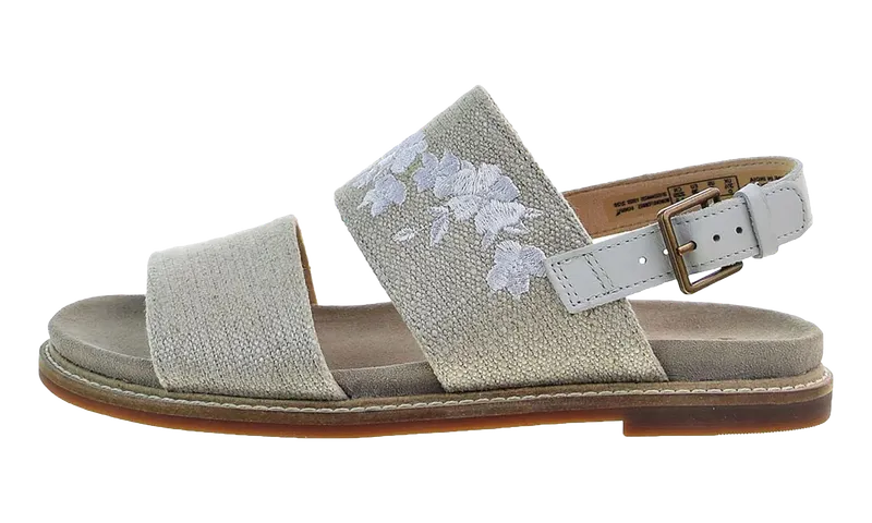 Clarks Corsio Slide “White Canvas” (26152044)