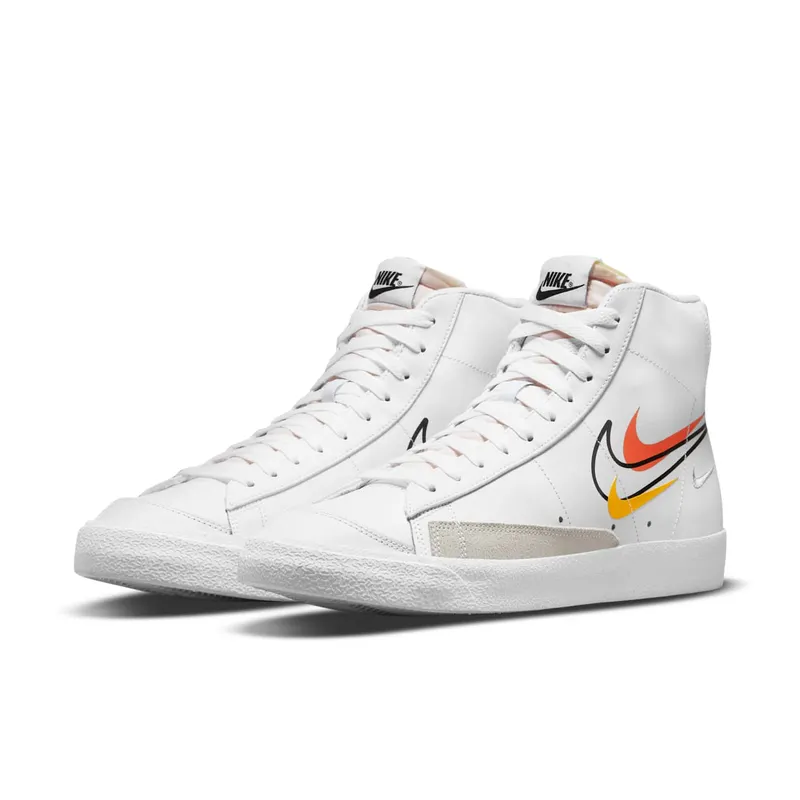Nike Blazer Mid 77 Multi Swoosh White Team Orange (2021) (DN7996-100)