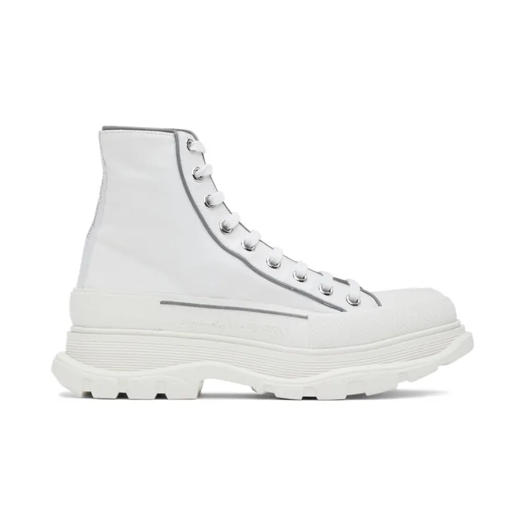 Alexander McQueen White Tread Slick High Sneakers (705663W4TG9)