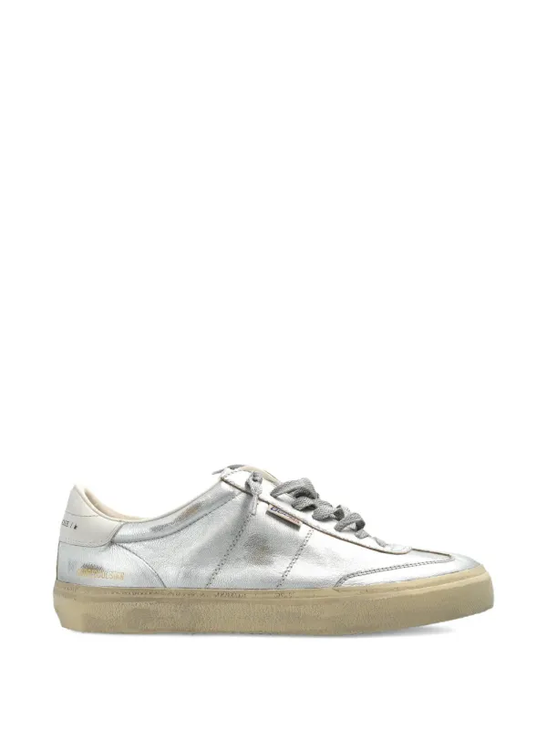 Golden Goose Soul Star suède sneakers – Silver (GMF00464F008348)