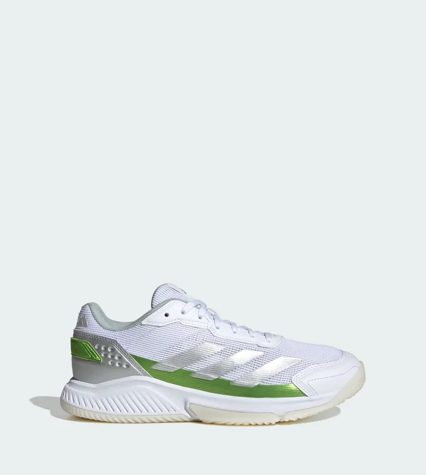 Adidas Courtquick Padel Cloud White / Silver Metallic / Lucid Lemon (JP7229)