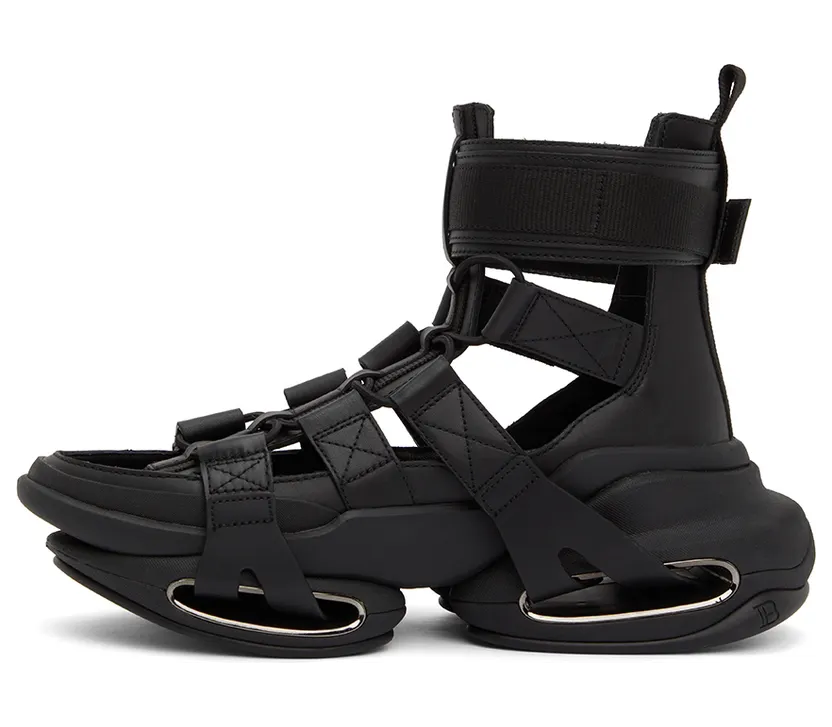 Balmain Black B-Bold Sandals (XM1VH286LRZL) (3)