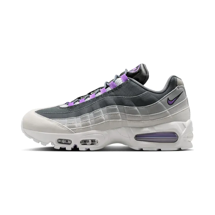 Nike Air Max 95 OG Big Bubble “Photon Dust / Dark Grey / Grey Fog / Bright Violet” (HM4740-012)