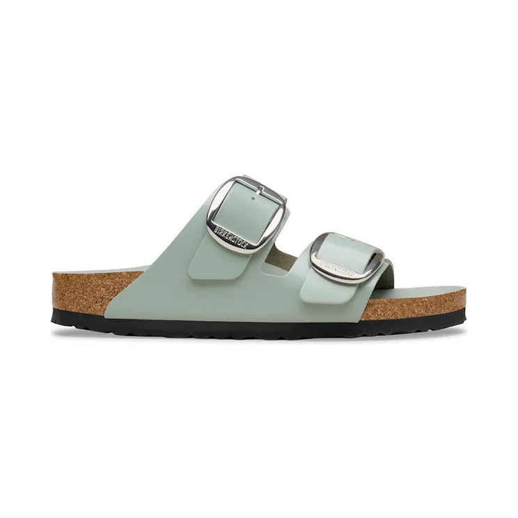 Birkenstock Arizona Big Buckle Natural Leather Patent High-Shine Pure Sage (1031882)