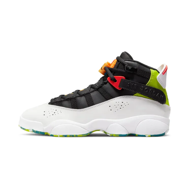 Jordan 6 Rings White Neon Green (GS) (323399-038)