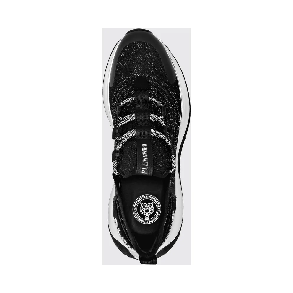 Plein Sport Runner Low-Top in Viscose Jersey with Serrated Sole Black (SADSUSC0525STE003N02)