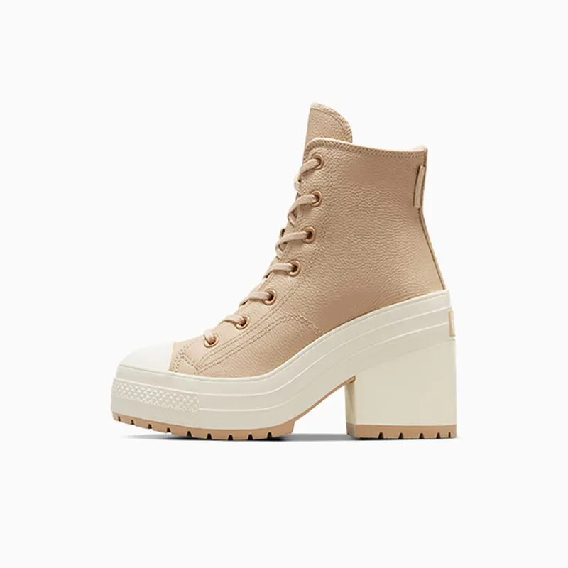 Converse Chuck 70 De Luxe Heel Platform Weatherized Leather Warm Quarry/Warm Quarry/Egret (A12345C)