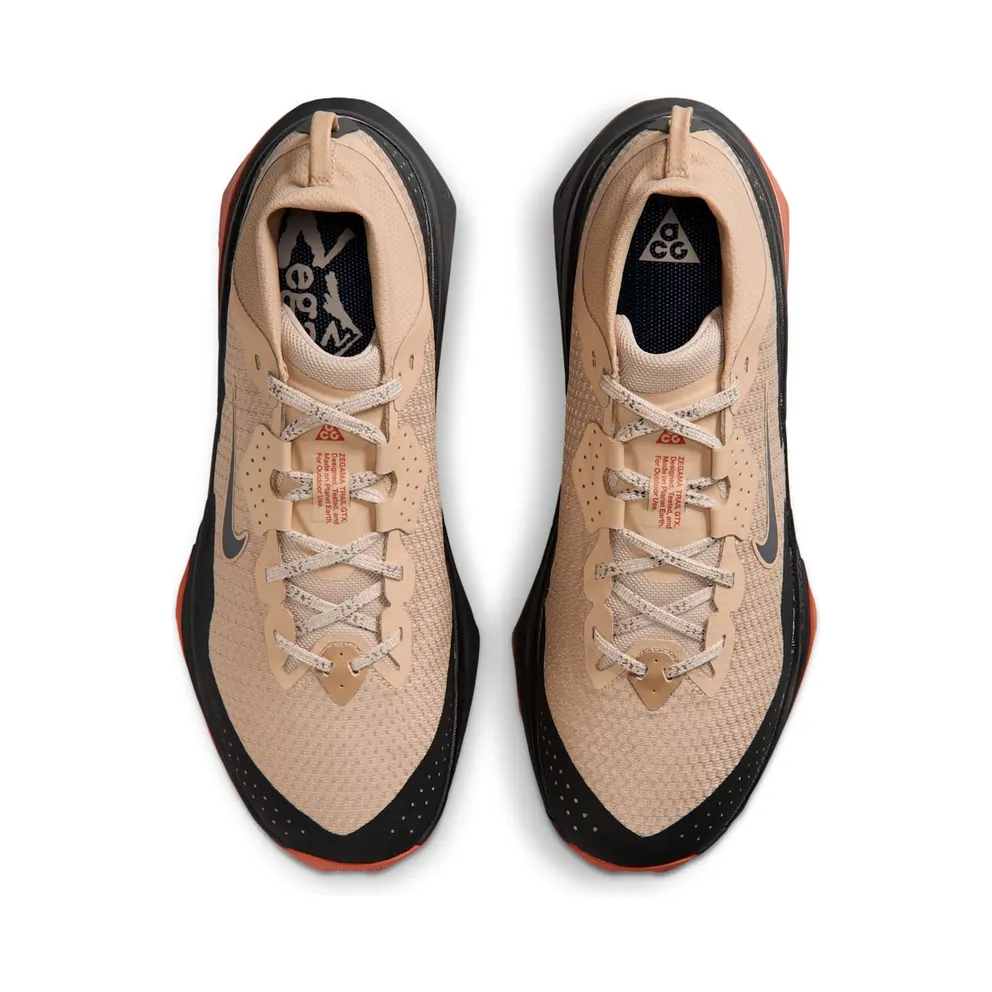 Nike ACG Zegama Trail GORE-TEX Waterproof Trail “Linen / Light Crimson / Light Orewood Brown / Black” (IO7932-200)
