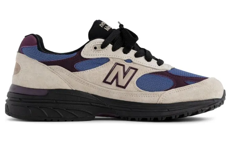New Balance AimÃ© Leon Dore x 993 – “White / Slate Blue / Maroon” (MR993ALL)