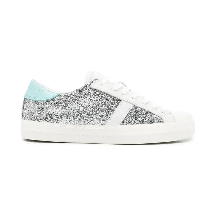 D.A.T.E. Hill Low met glitter “Silver” (W441HLGLSL)