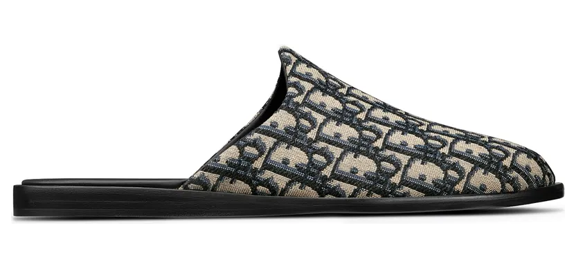Dior Indior Mule Beige Black Dior Oblique Jacquard (3SA097ZJU_H961)