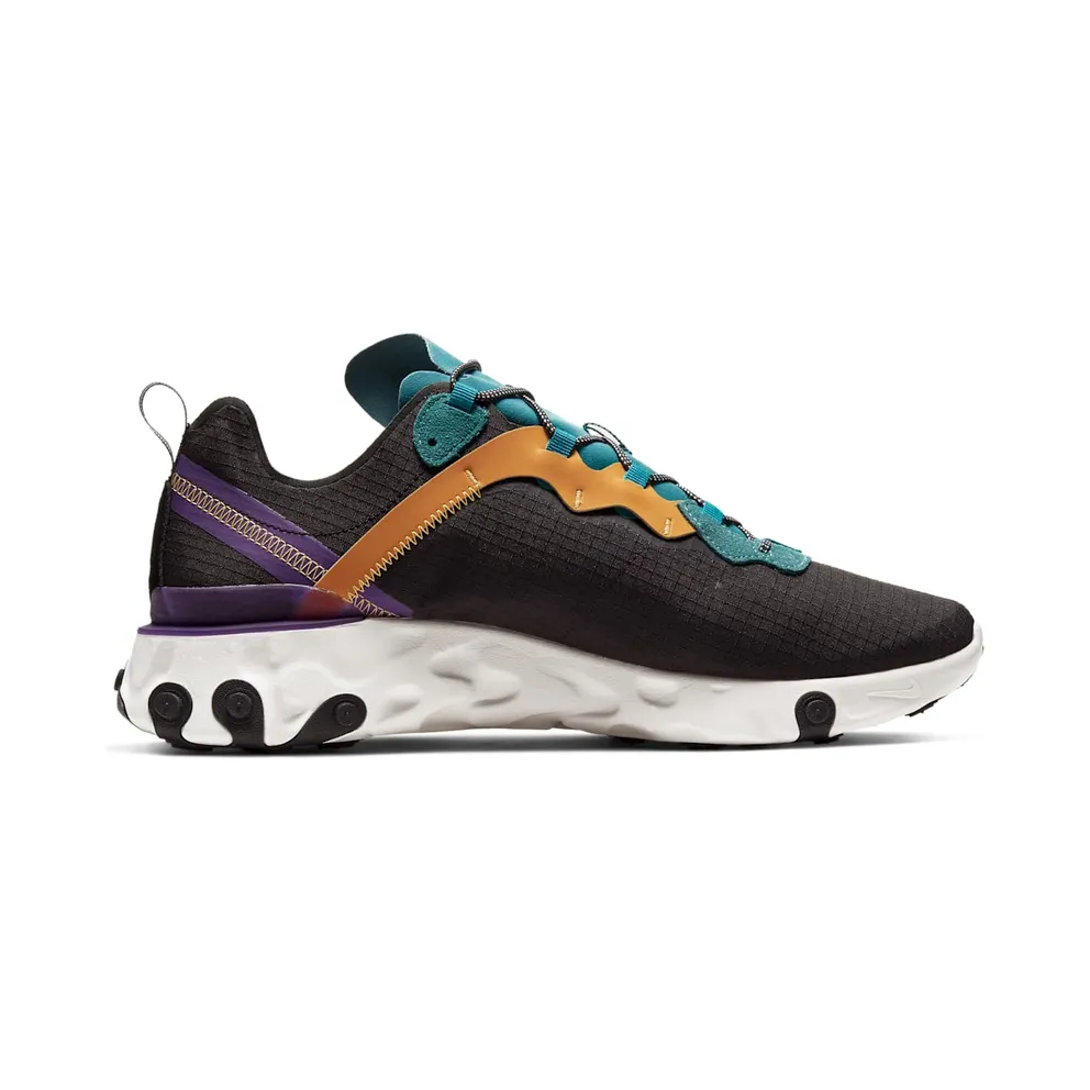 Nike React Element 55 PRM Black Mineral Cyan Black/Mineral Cyan/Voltage Purple (CI9593-002)