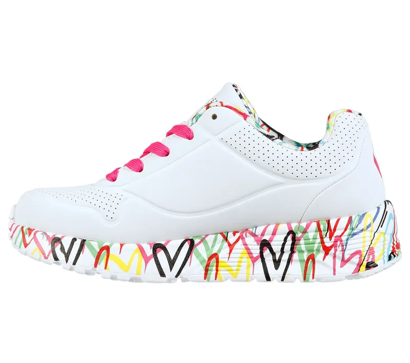 Skechers x JGoldcrown: UNO Lite – Lovely Luv Sneaker White