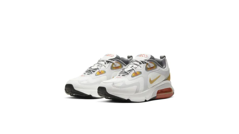 Nike Air Max 200 SE Summit White Summit White/Magma Orange/Smoke Grey (AT8507-100)