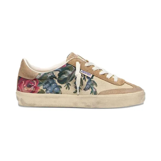 Golden Goose Soul-Star sneakers met bloemenprint – Beige (GWF00464F008076)