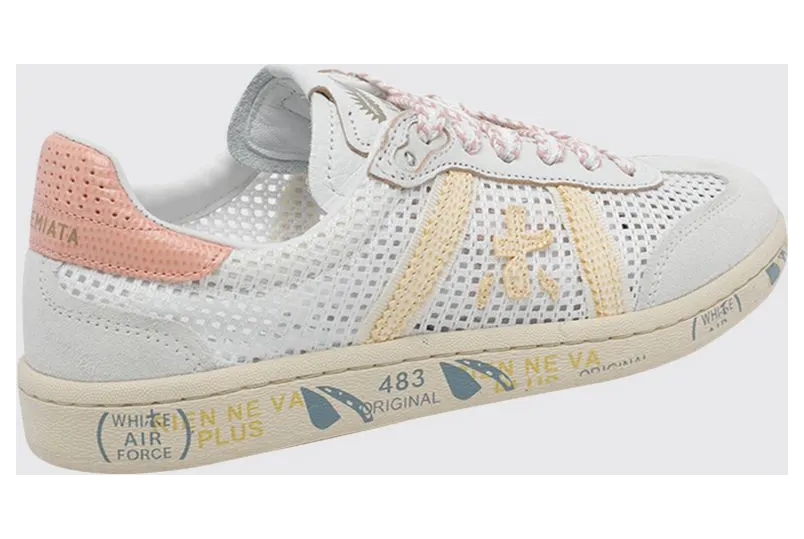 Premiata Bonnie Sneakers in Micro-Perforated Suede White (BONNIED8039) (2)