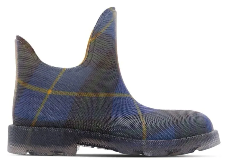Burberry Marsh Checked Ankle Boots Blue Yellow (8089555)