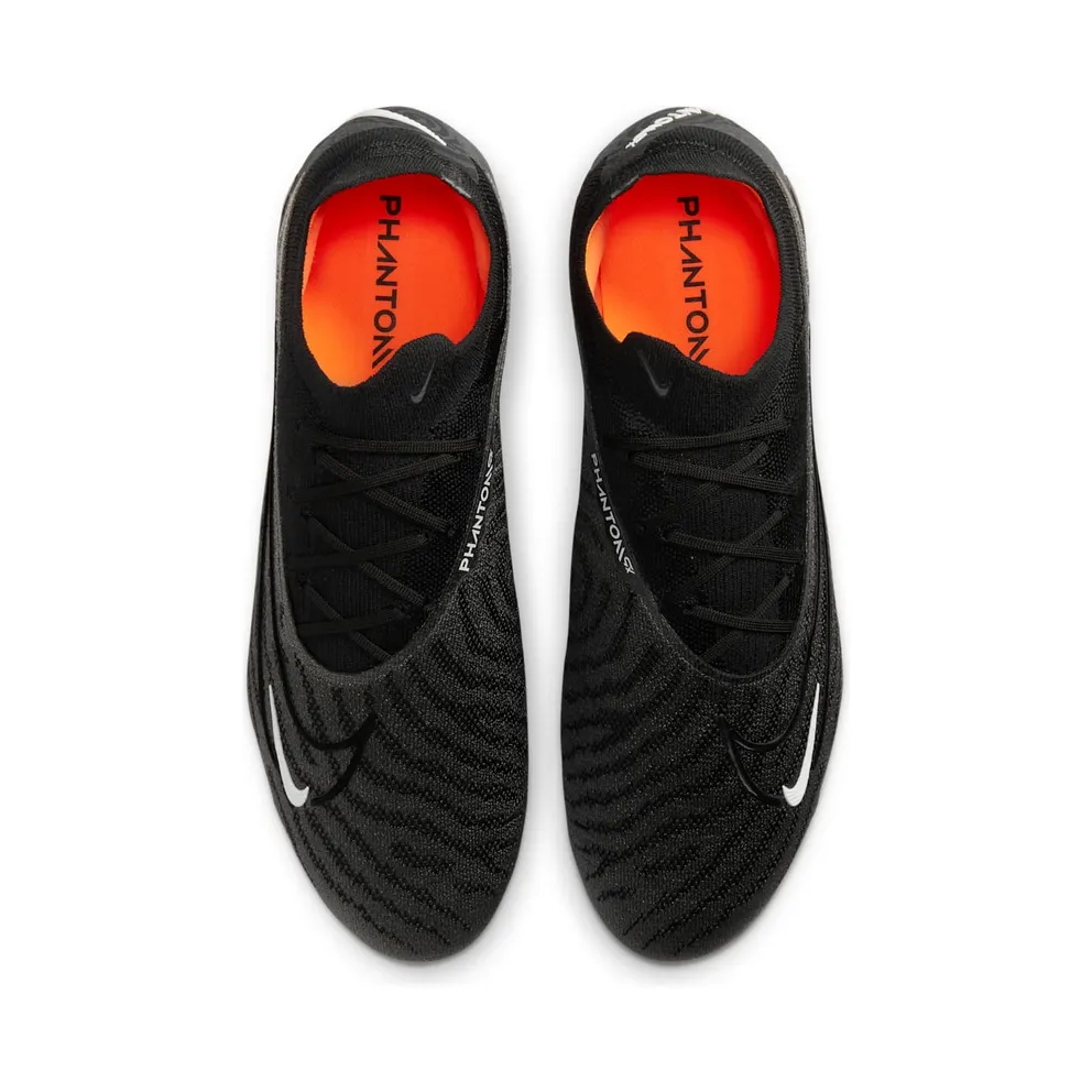 Nike Gripknit Phantom GX Elite SG-Pro Anti-Clog Traction Black Dark Smoke Grey Total Orange (DD9443-010)