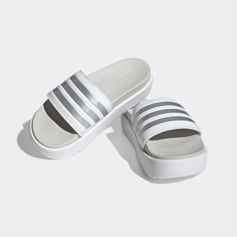 Adidas adilette Platform Slides Cloud White / Zero Metalic / Grey One (IE9703)