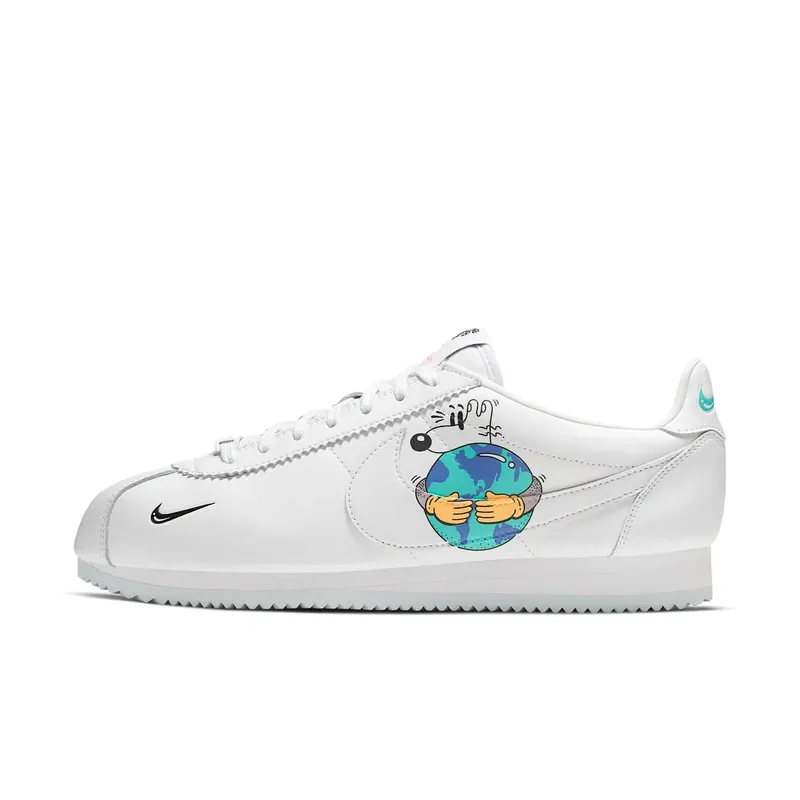 Nike Cortez Flyleather Steve Harrington Earth Day (2019) White/White-White (CI5548-100)