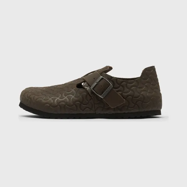 Birkenstock London Embossed Leather Beige
