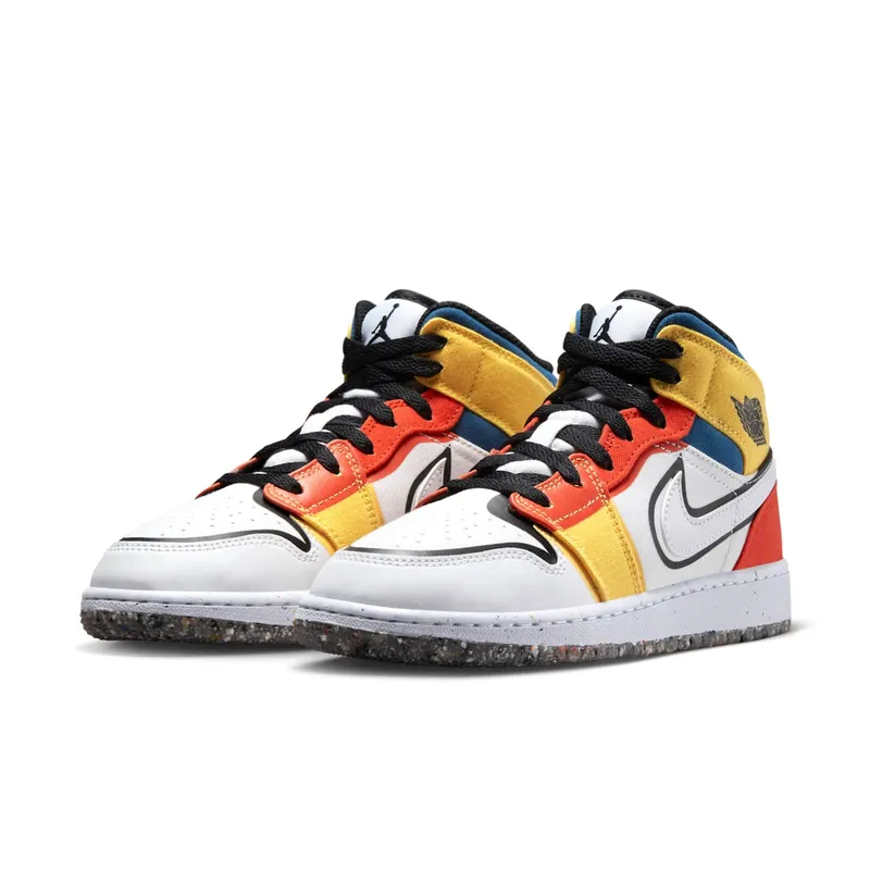 Air Jordan 1 Mid SE GS “Multi-Color Canvas” (DV1316-100)