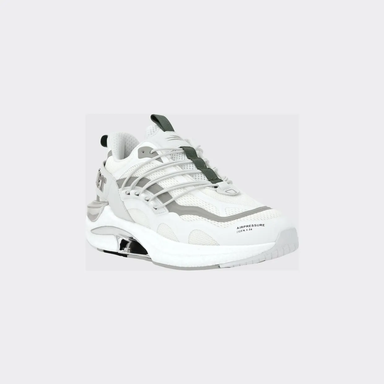 Plein Sport Air Pressure Gen. X.04 Low-Top Sneakers in Mesh with Chunky Sole White (SAESUSC0736STE003N0105)