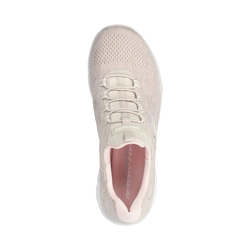 Skechers Summits – Fun Flair Sneaker Taupe/Pink