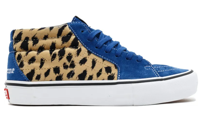 Vans Sk8-Mid Supreme Velvet Leopard Royal