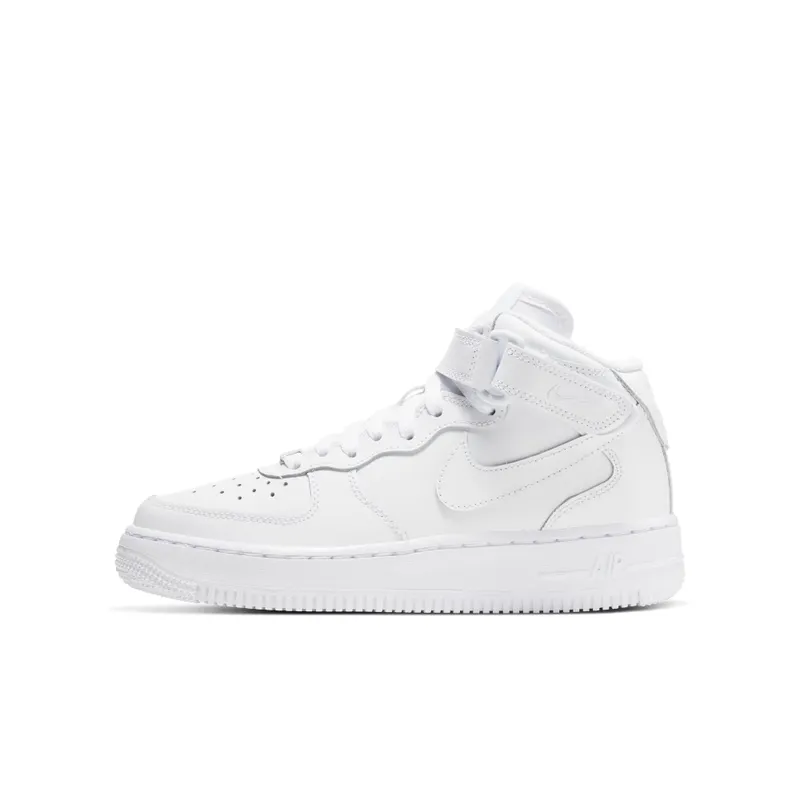 Nike Air Force 1 Mid White 2014 (GS) White/White (314195-113)