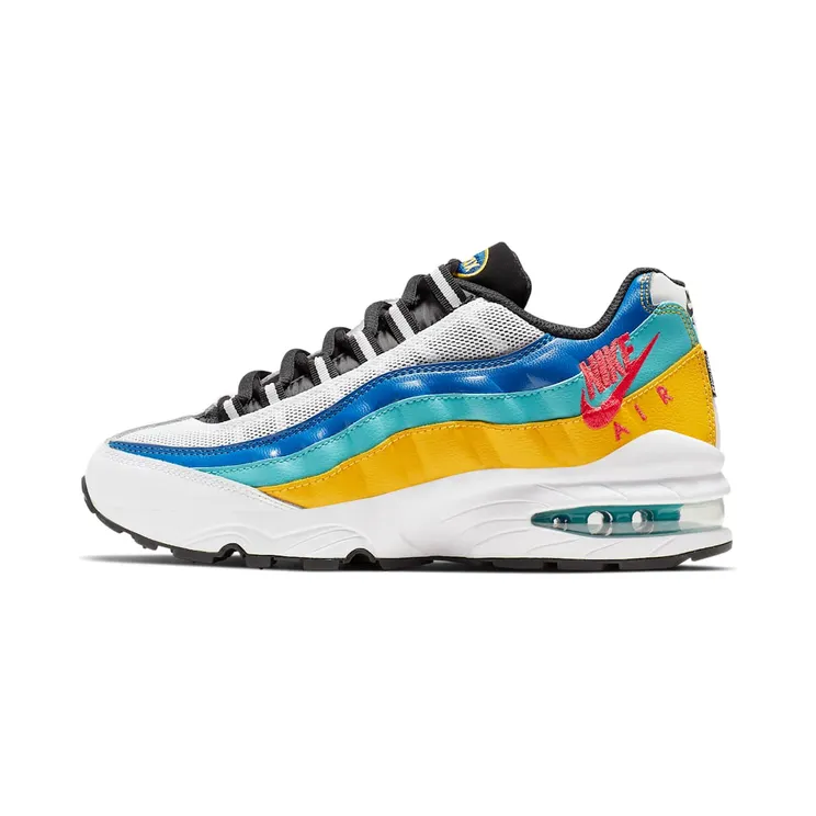 Air Max 95 White University Gold (GS) “White / University Gold / Teal Nebula / Red Orbit” (CJ6955-100)