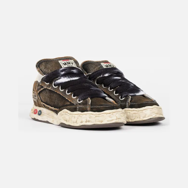 Maison Mihara Yasuhiro Herbie OG Sole Puffer Canvas Low-Top “Dyed Black” (A13FW720-BLK)