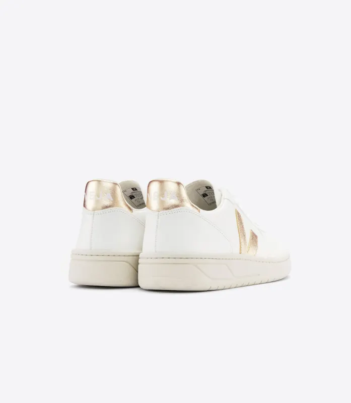 VEJA V10 metallic leren – White (VX0502935)