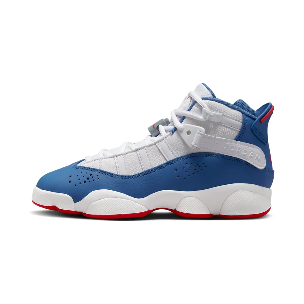Jordan 6 Rings White University Red Light Steel Grey True Blue (323419-140)