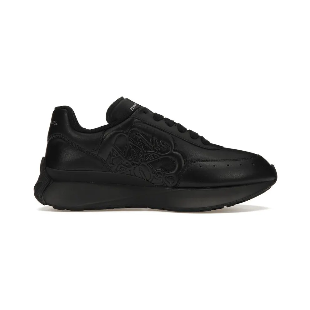 Alexander McQueen Sprint Runner Black Sealed Logo (688548 WIC94 1000)