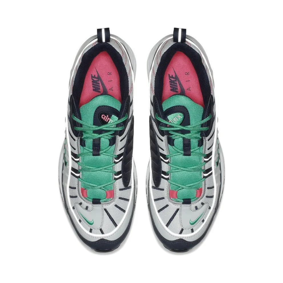 Nike Air Max 98 Tidal Wave Pure Platinum/Obsidian-Kinetic Green-Sunset Blast (640744-005)