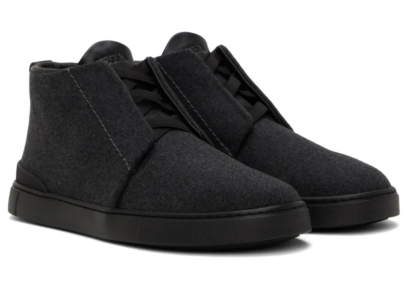 ZEGNA Gray Triple Stitch™ Sneakers (LHUTE-S5075Z) (4)
