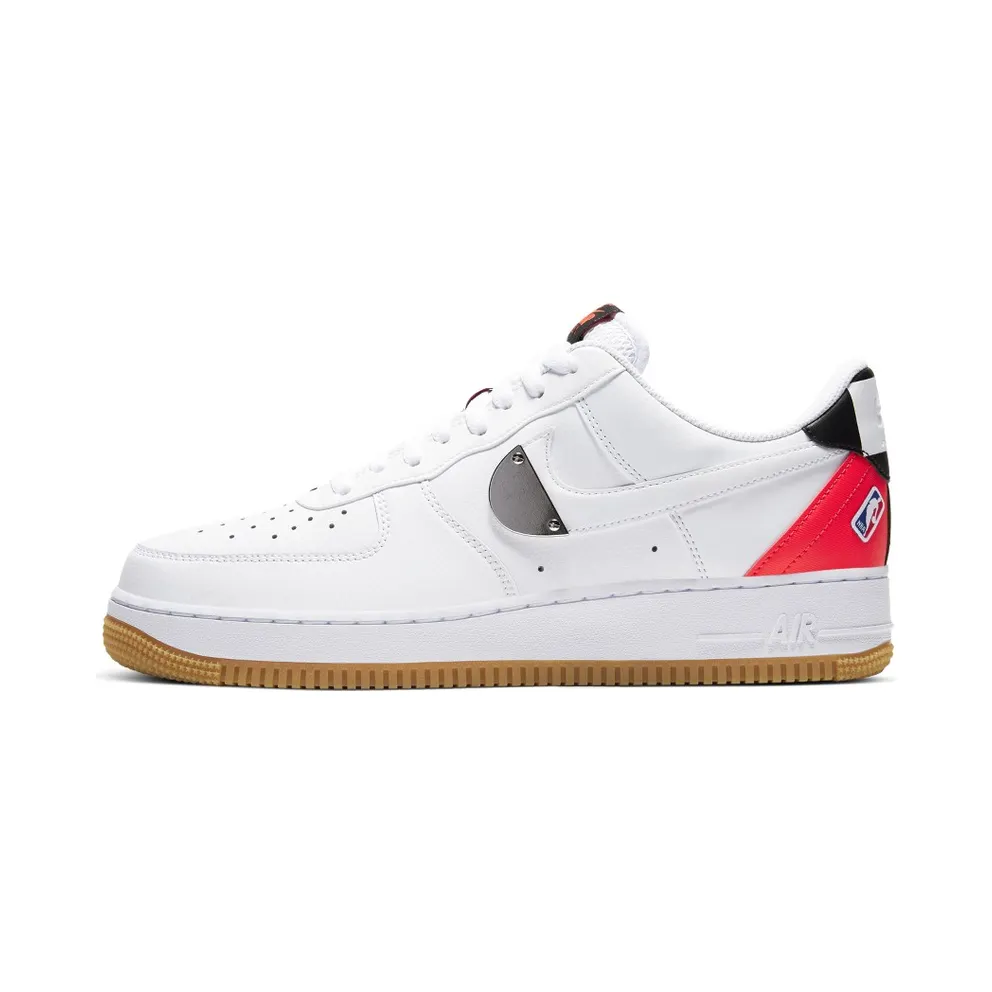 Nike Air Force 1 Low NBA White Crimson Gum White/Bright Crimson-Black-White (CT2298-101)