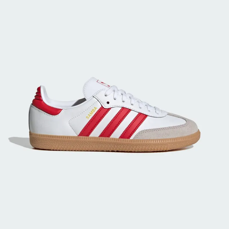 Adidas Samba OG Kids Cloud White / Better Scarlet / Gum (JQ2833)