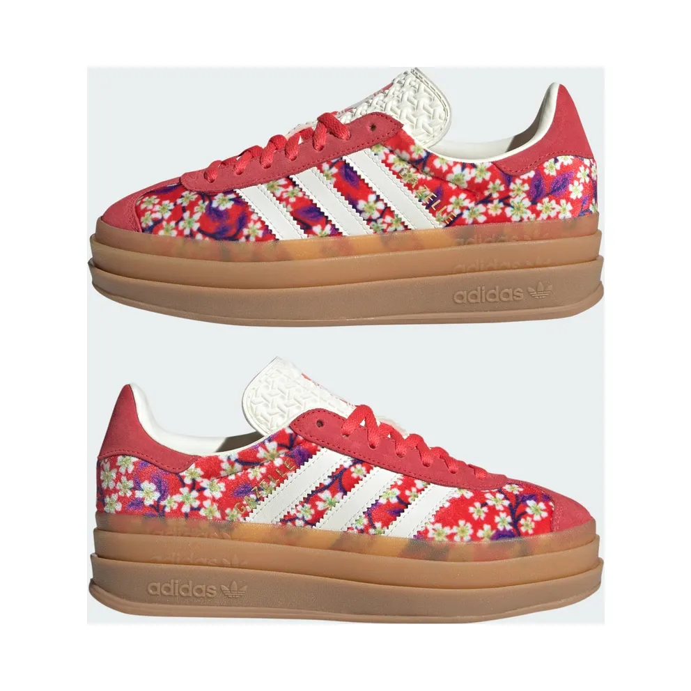 Adidas Gazelle Bold x Liberty London Kids Red / Off White / Semi Lucid Red (JP8078)
